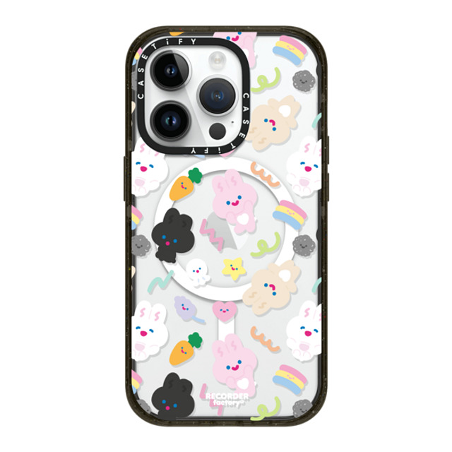 RECORDER factory x CASETiFY iPhone 14 Pro ケース ブラック インパクトケース MagSafe対応 PARTY