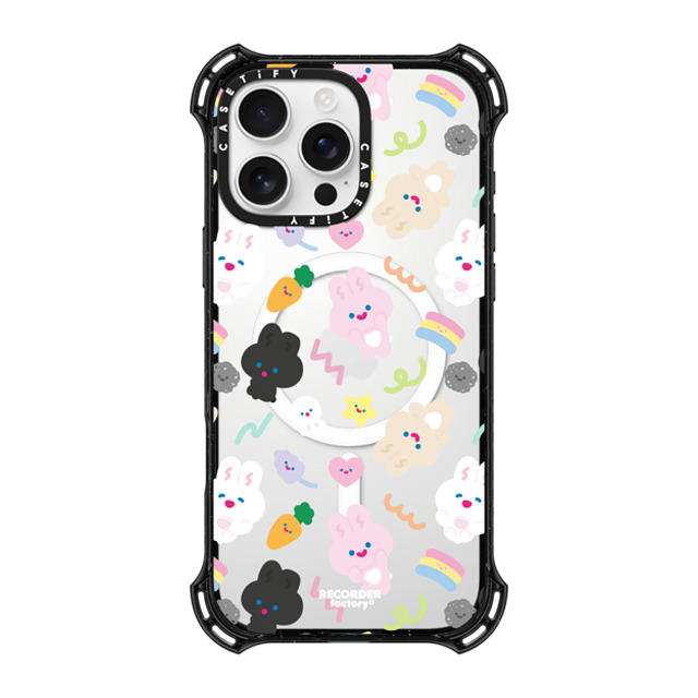 RECORDER factory x CASETiFY iPhone 16 Pro Max ケース ブラック バウンスケース PARTY