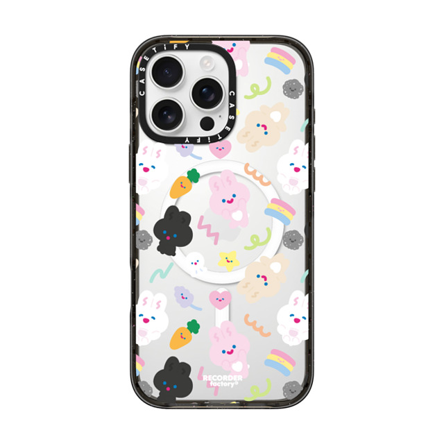 RECORDER factory x CASETiFY iPhone 16 Pro Max ケース ブラック インパクトケース MagSafe対応 PARTY