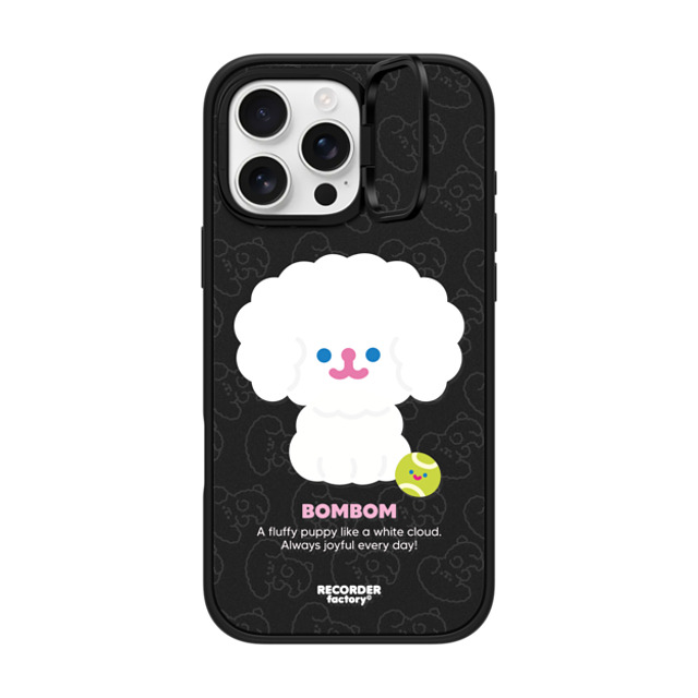 RECORDER factory x CASETiFY iPhone 16 Pro Max ケース マットブラック インパクトリングスタンドケース MagSafe対応 BIG BOMBOM