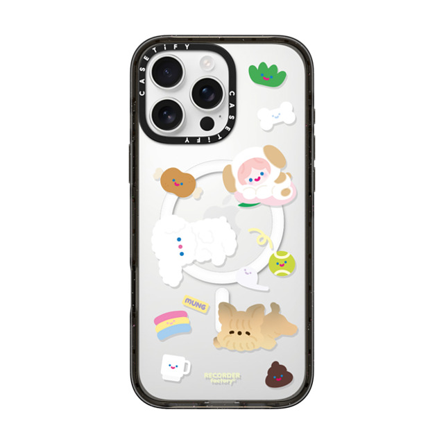 RECORDER factory x CASETiFY iPhone 16 Pro Max ケース ブラック インパクトケース MagSafe対応 CELL PUPPY