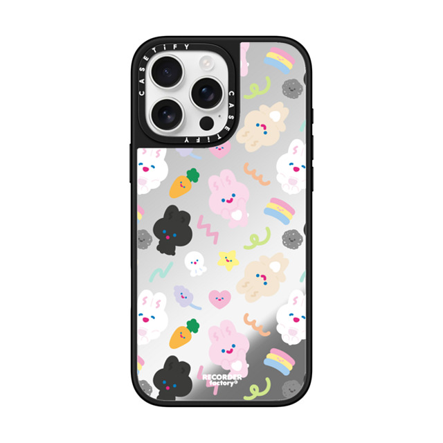 RECORDER factory x CASETiFY iPhone 16 Pro Max ケース Silver on Black ミラーケース MagSafe対応 PARTY