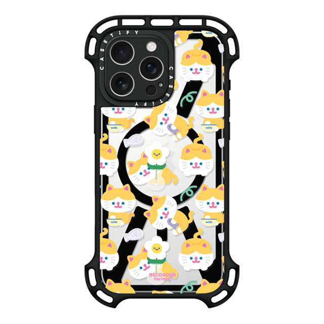 RECORDER factory x CASETiFY iPhone 16 Pro Max ケース ブラック ウルトラ バウンスケース MagSafe対応 MAYO