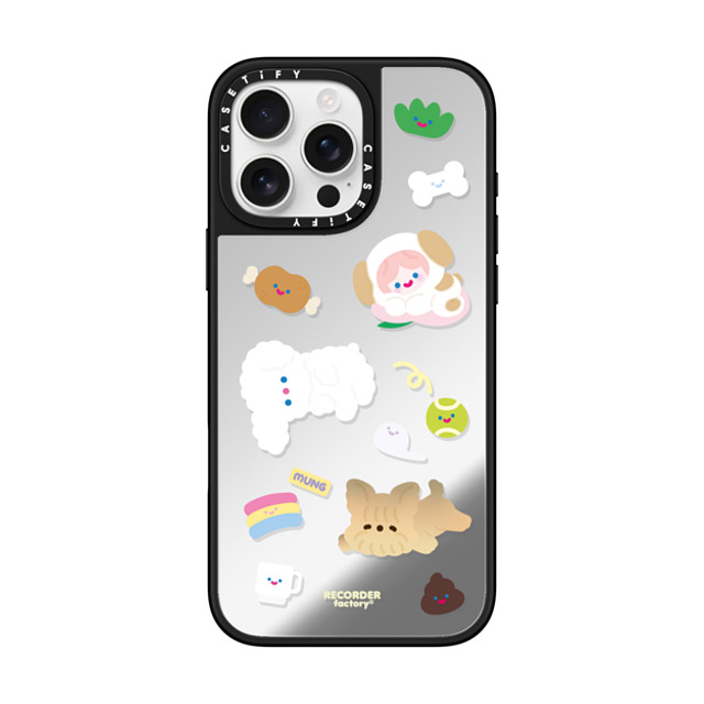 RECORDER factory x CASETiFY iPhone 16 Pro Max ケース Silver on Black ミラーケース MagSafe対応 CELL PUPPY