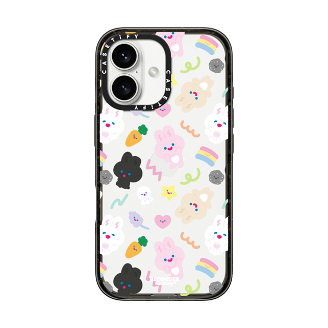 RECORDER factory x CASETiFY iPhone 16 ケース ブラック インパクトケース PARTY