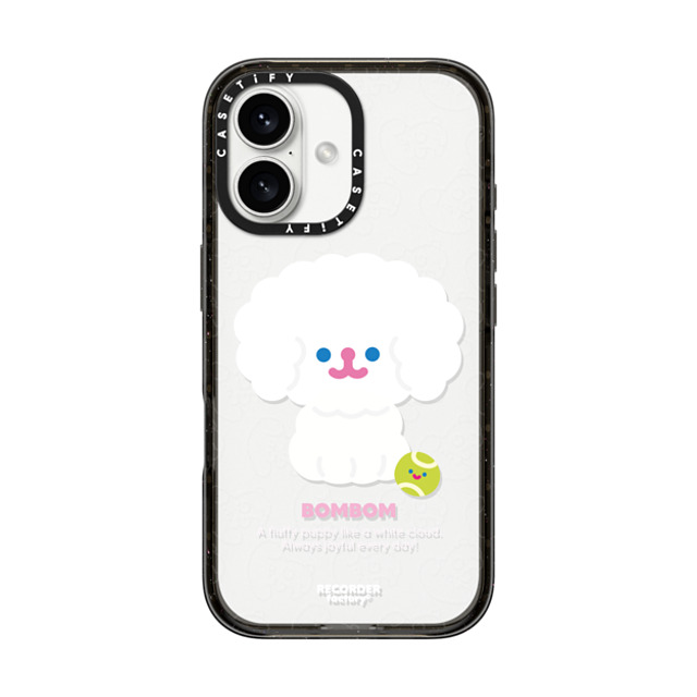 RECORDER factory x CASETiFY iPhone 16 ケース ブラック インパクトケース BIG BOMBOM