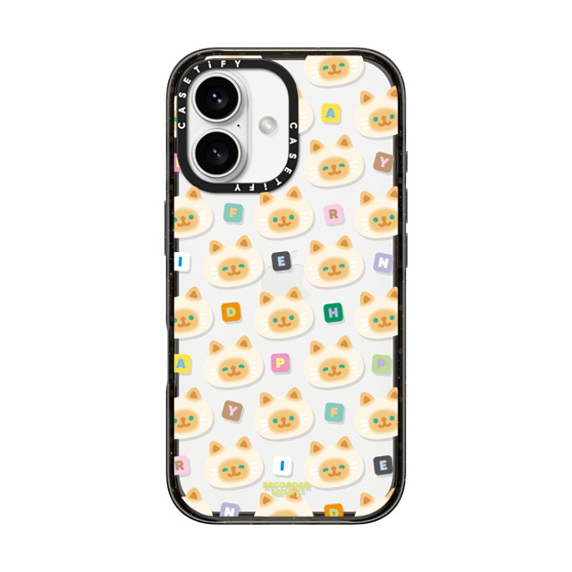 RECORDER factory x CASETiFY iPhone 16 ケース ブラック インパクトケース SHY