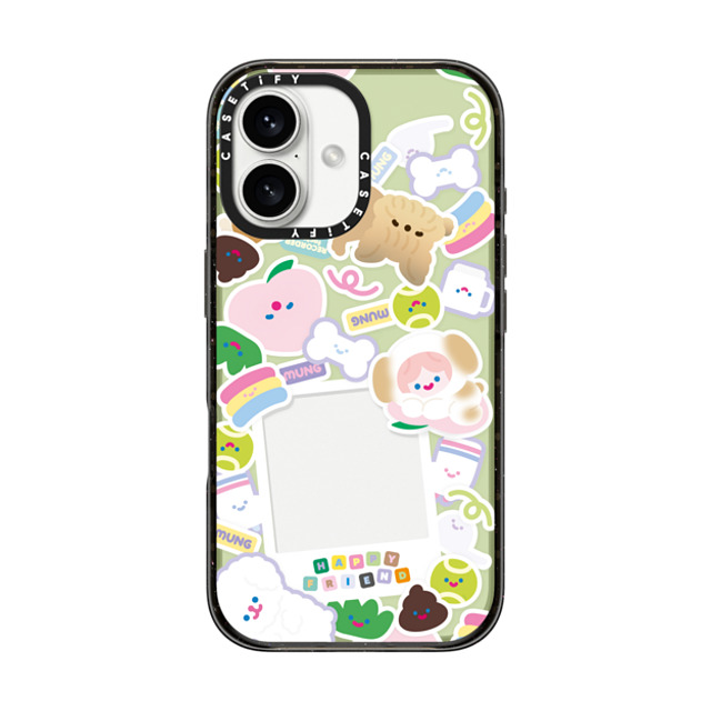 RECORDER factory x CASETiFY iPhone 16 Case Black Impact Case PUPPY PARTY