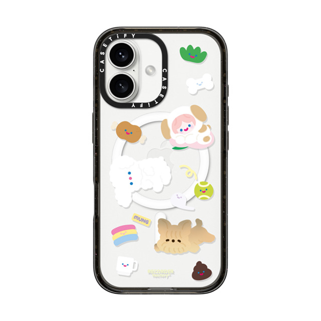 RECORDER factory x CASETiFY iPhone 16 ケース ブラック インパクトケース MagSafe対応 CELL PUPPY