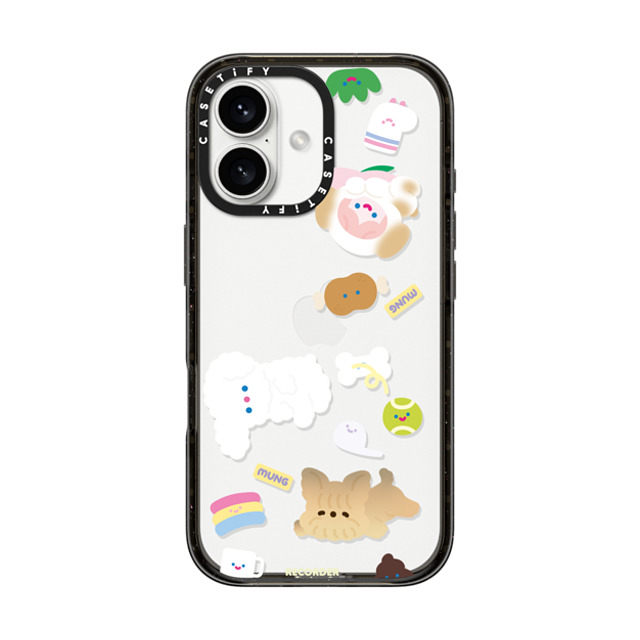 RECORDER factory x CASETiFY iPhone 16 Case Black Impact Case CELL PUPPY