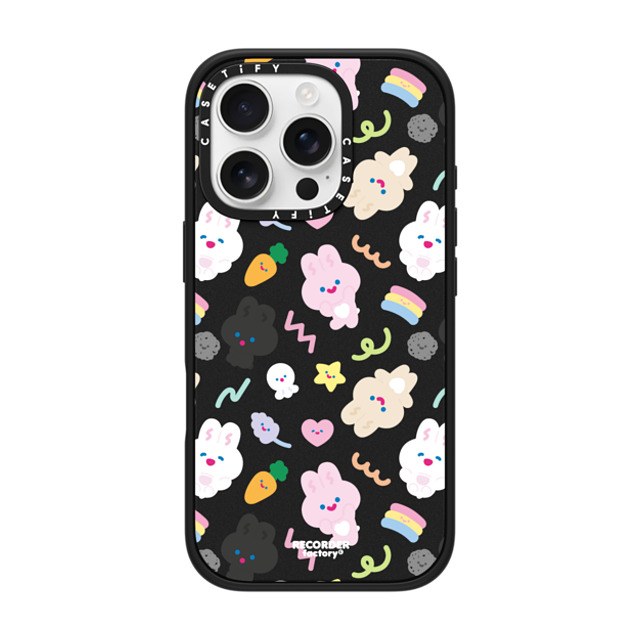 RECORDER factory x CASETiFY iPhone 16 Pro ケース マットブラック インパクトケース MagSafe対応 PARTY