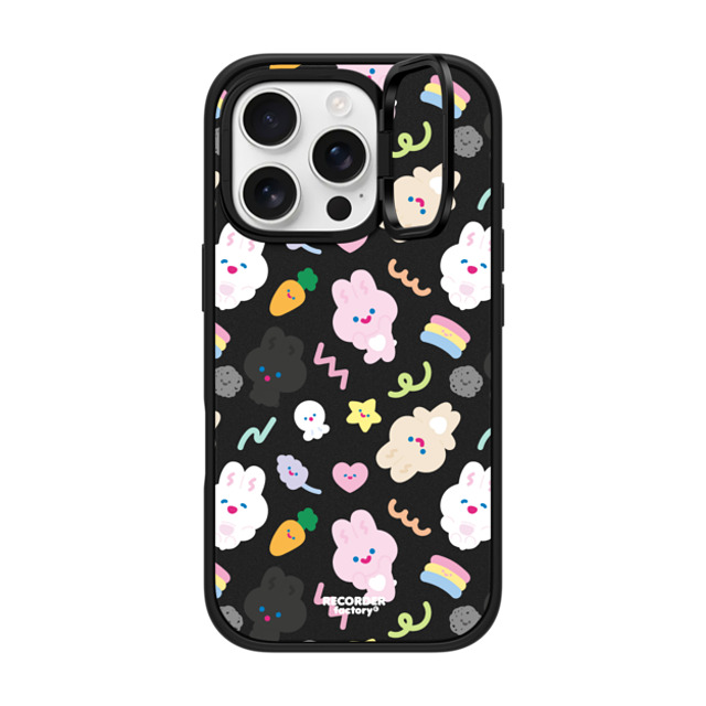 RECORDER factory x CASETiFY iPhone 16 Pro ケース マットブラック インパクトリングスタンドケース MagSafe対応 PARTY