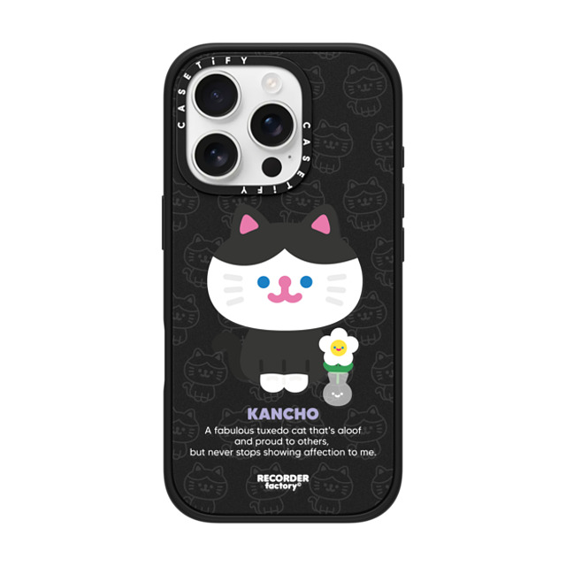 RECORDER factory x CASETiFY iPhone 16 Pro ケース マットブラック インパクトケース BIG KANCHO