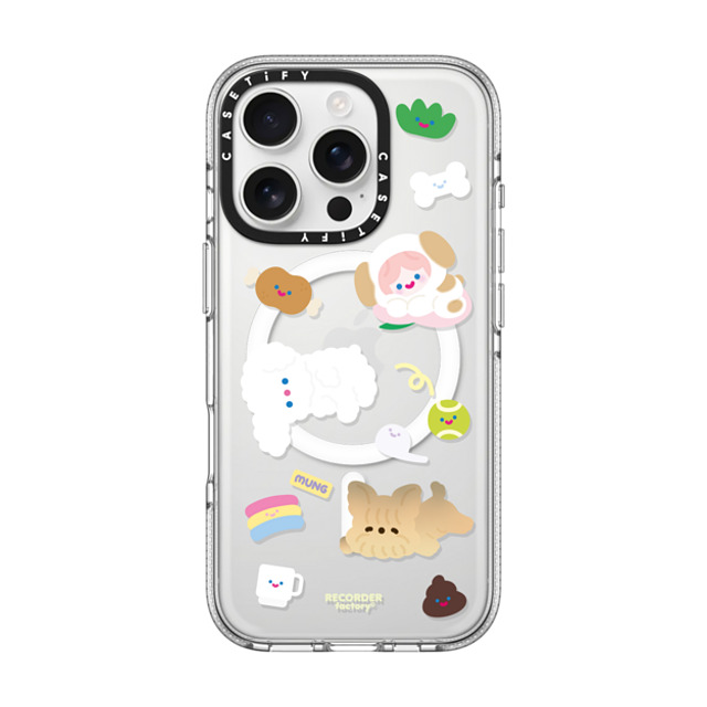 RECORDER factory x CASETiFY iPhone 16 Pro ケース クリア クリア ケース MagSafe対応 CELL PUPPY