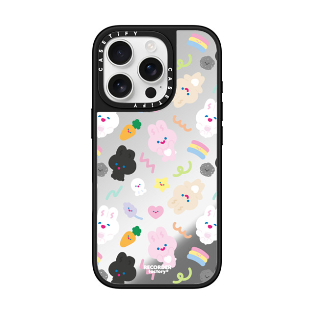 RECORDER factory x CASETiFY iPhone 16 Pro ケース Silver on Black ミラーケース MagSafe対応 PARTY