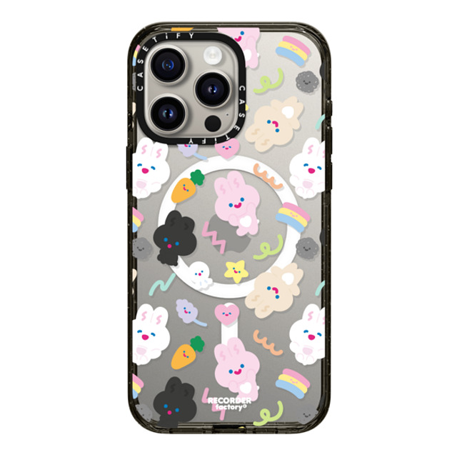 RECORDER factory x CASETiFY iPhone 15 Pro Max ケース ブラック インパクトケース MagSafe対応 PARTY