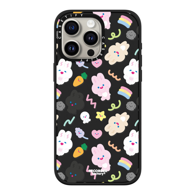 RECORDER factory x CASETiFY iPhone 15 Pro Max ケース マットブラック インパクトケース MagSafe対応 PARTY