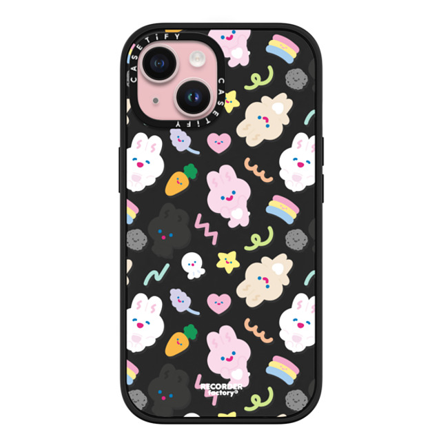 RECORDER factory x CASETiFY iPhone 15 ケース マットブラック インパクトケース MagSafe対応 PARTY