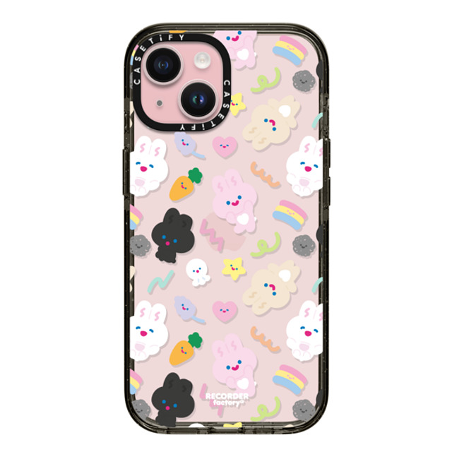 RECORDER factory x CASETiFY iPhone 15 ケース ブラック インパクトケース PARTY