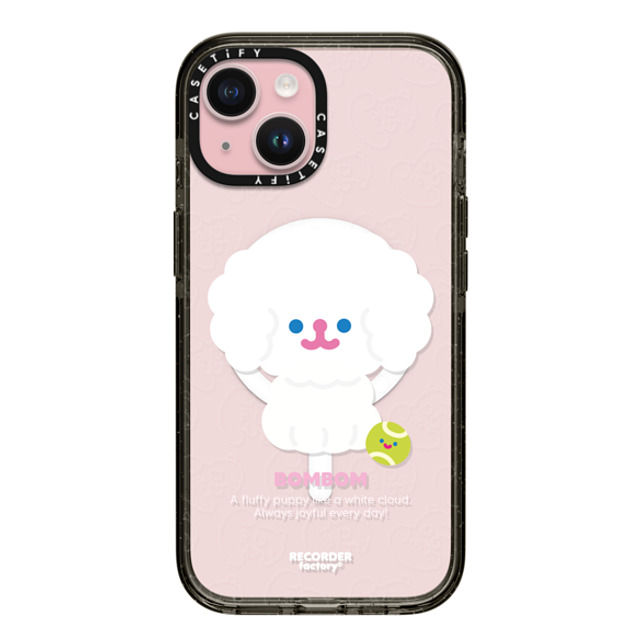 RECORDER factory x CASETiFY iPhone 15 ケース ブラック インパクトケース MagSafe対応 BIG BOMBOM