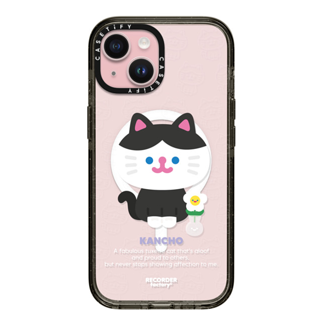 RECORDER factory x CASETiFY iPhone 15 ケース ブラック インパクトケース MagSafe対応 BIG KANCHO