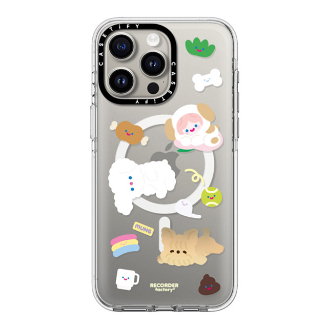 RECORDER factory x CASETiFY iPhone 15 Pro Max ケース クリア クリア ケース MagSafe対応 CELL PUPPY