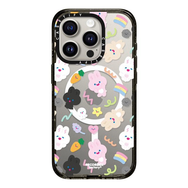 RECORDER factory x CASETiFY iPhone 15 Pro ケース ブラック インパクトケース MagSafe対応 PARTY