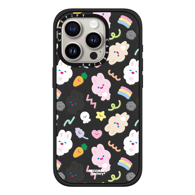 RECORDER factory x CASETiFY iPhone 15 Pro ケース マットブラック インパクトケース MagSafe対応 PARTY