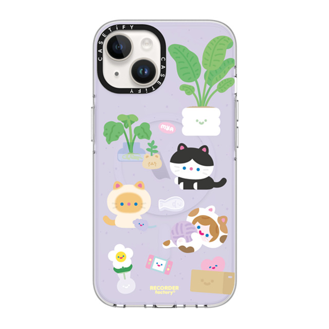 RECORDER factory x CASETiFY iPhone 14 ケース クリア クリア ケース MagSafe対応 CELL KITTEN