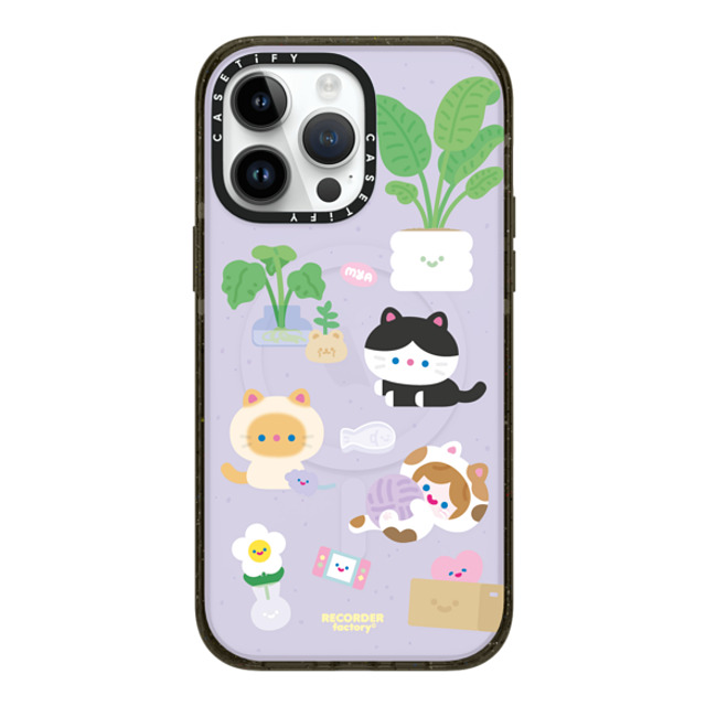 RECORDER factory x CASETiFY iPhone 14 Pro Max ケース ブラック インパクトケース MagSafe対応 CELL KITTEN