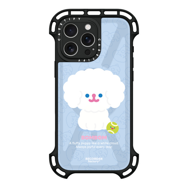 RECORDER factory x CASETiFY iPhone 16 Pro Max ケース ブラック ウルトラ バウンスケース MagSafe対応 BIG BOMBOM