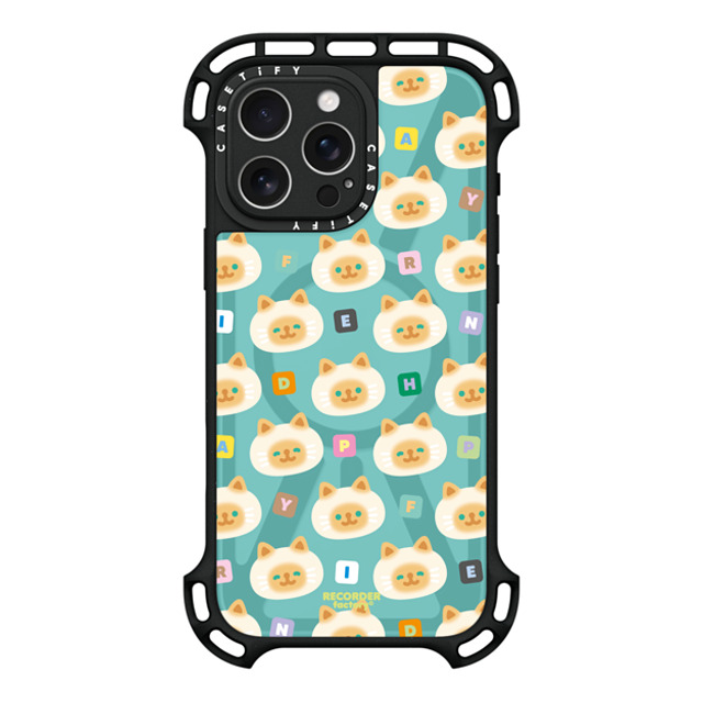 RECORDER factory x CASETiFY iPhone 16 Pro Max ケース ブラック ウルトラ バウンスケース MagSafe対応 SHY