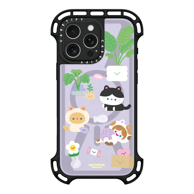 RECORDER factory x CASETiFY iPhone 16 Pro Max ケース ブラック ウルトラ バウンスケース MagSafe対応 CELL KITTEN