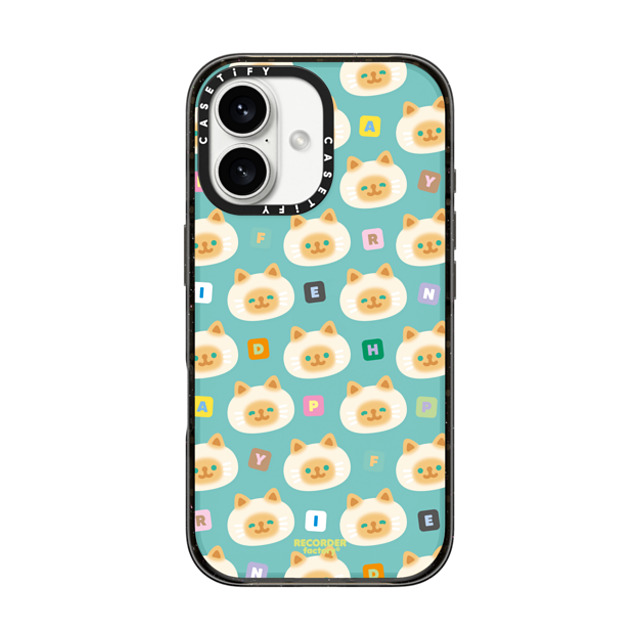 RECORDER factory x CASETiFY iPhone 16 ケース ブラック インパクトケース SHY