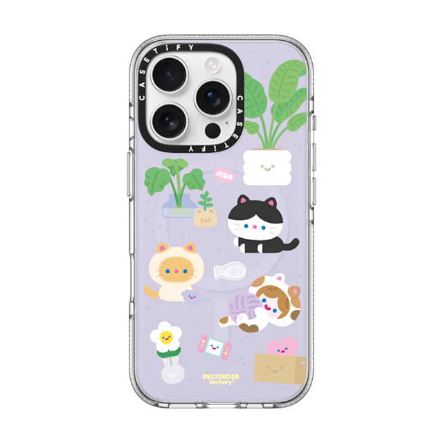 RECORDER factory x CASETiFY iPhone 16 Pro ケース クリア クリア ケース MagSafe対応 CELL KITTEN