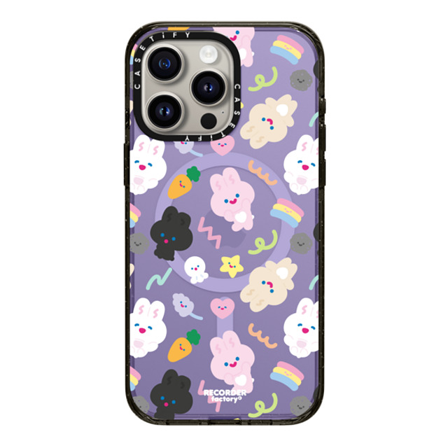 RECORDER factory x CASETiFY iPhone 15 Pro Max Case Bunny,Cartoon Black Impact Case MagSafe Compatible PARTY Father's Day RECORDER factory x CASETiFY iPhone 15 Pro Max Case Bunny,Cartoon Black Impact Case MagSafe Compatible PARTY Father's Day