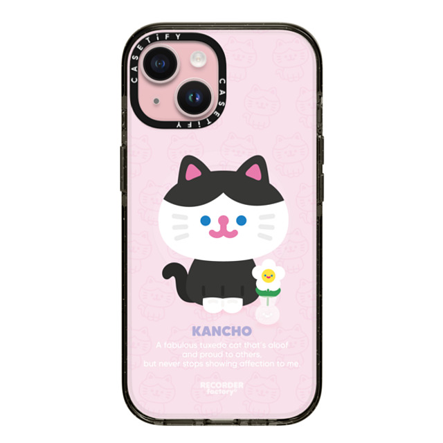 RECORDER factory x CASETiFY iPhone 15 ケース ブラック インパクトケース MagSafe対応 BIG KANCHO