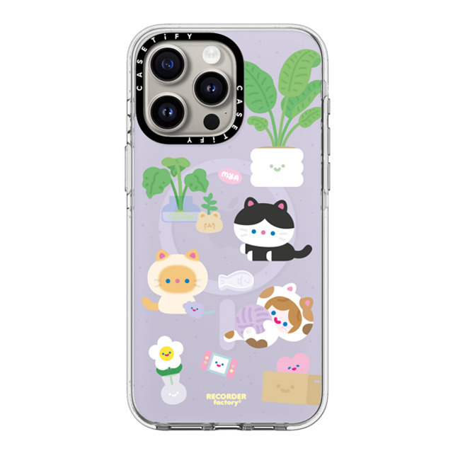 RECORDER factory x CASETiFY iPhone 15 Pro Max ケース クリア クリア ケース MagSafe対応 CELL KITTEN