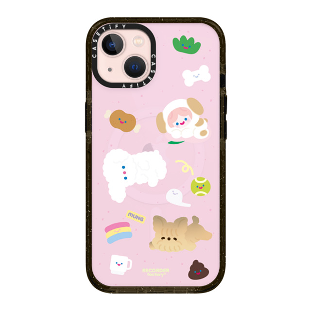 RECORDER factory x CASETiFY iPhone 13 ケース ブラック インパクトケース MagSafe対応 CELL PUPPY