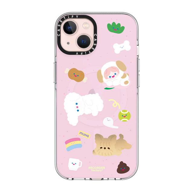 RECORDER factory x CASETiFY iPhone 13 ケース クリア クリア ケース MagSafe対応 CELL PUPPY