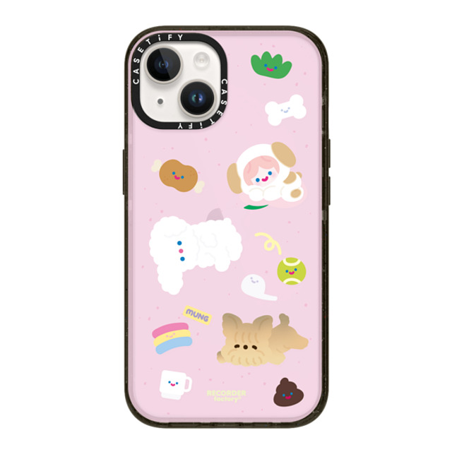 RECORDER factory x CASETiFY iPhone 14 ケース ブラック インパクトケース CELL PUPPY