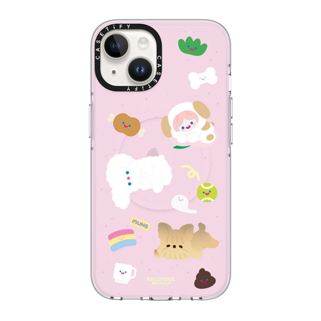 RECORDER factory x CASETiFY iPhone 14 ケース クリア クリア ケース MagSafe対応 CELL PUPPY