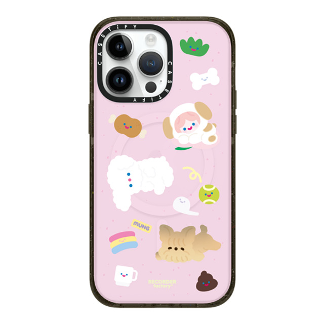 RECORDER factory x CASETiFY iPhone 14 Pro Max ケース ブラック インパクトケース MagSafe対応 CELL PUPPY