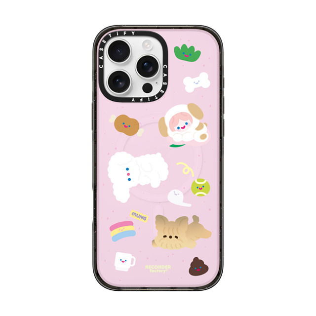 RECORDER factory x CASETiFY iPhone 16 Pro Max ケース ブラック インパクトケース MagSafe対応 CELL PUPPY