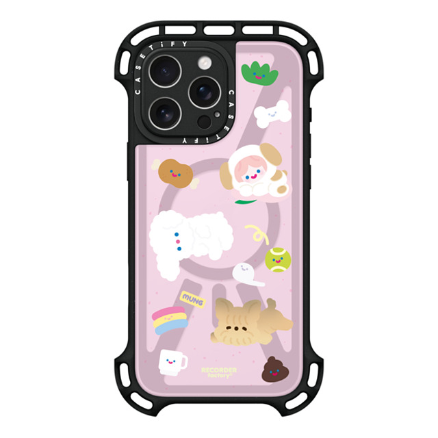 RECORDER factory x CASETiFY iPhone 16 Pro Max ケース ブラック ウルトラ バウンスケース MagSafe対応 CELL PUPPY