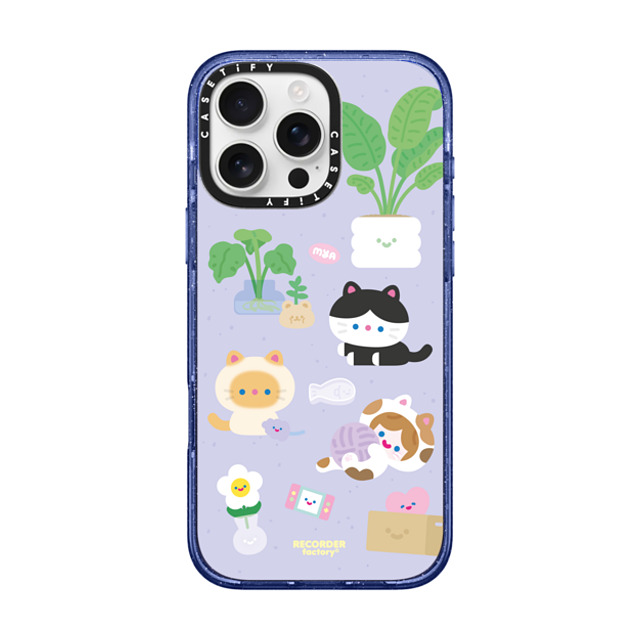 RECORDER factory x CASETiFY iPhone 16 Pro Max ケース Glitter Indigo インパクトケース MagSafe対応 CELL KITTEN