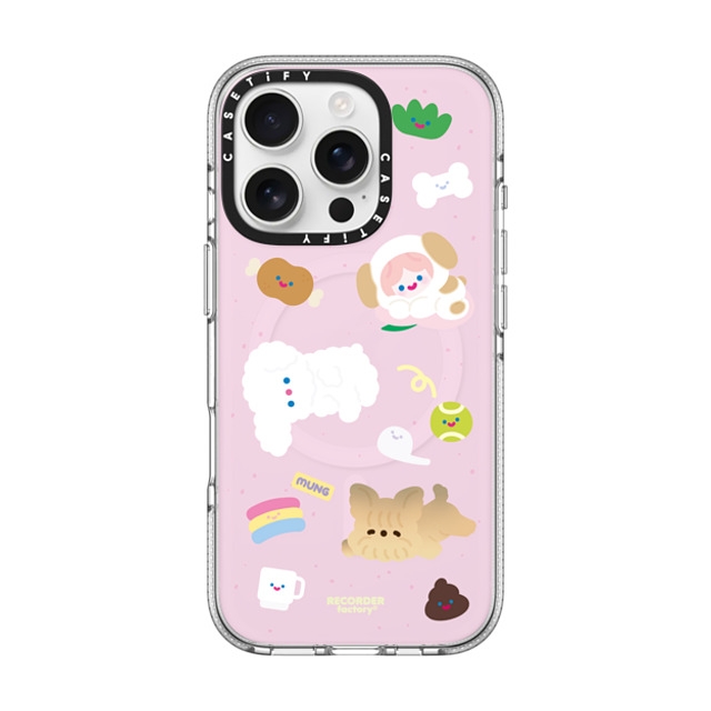 RECORDER factory x CASETiFY iPhone 16 Pro ケース クリア クリア ケース MagSafe対応 CELL PUPPY