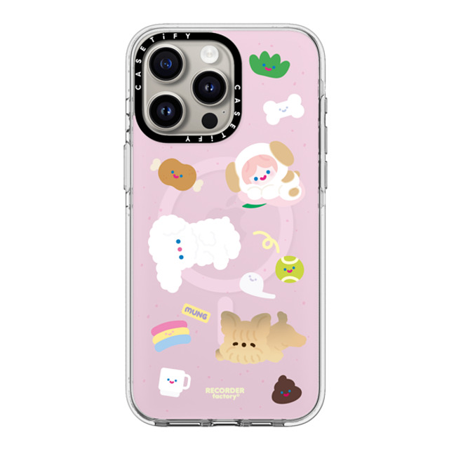 RECORDER factory x CASETiFY iPhone 15 Pro Max ケース クリア クリア ケース MagSafe対応 CELL PUPPY