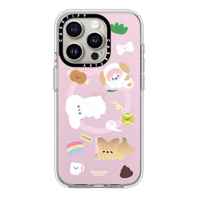 RECORDER factory x CASETiFY iPhone 15 Pro ケース クリア クリア ケース MagSafe対応 CELL PUPPY