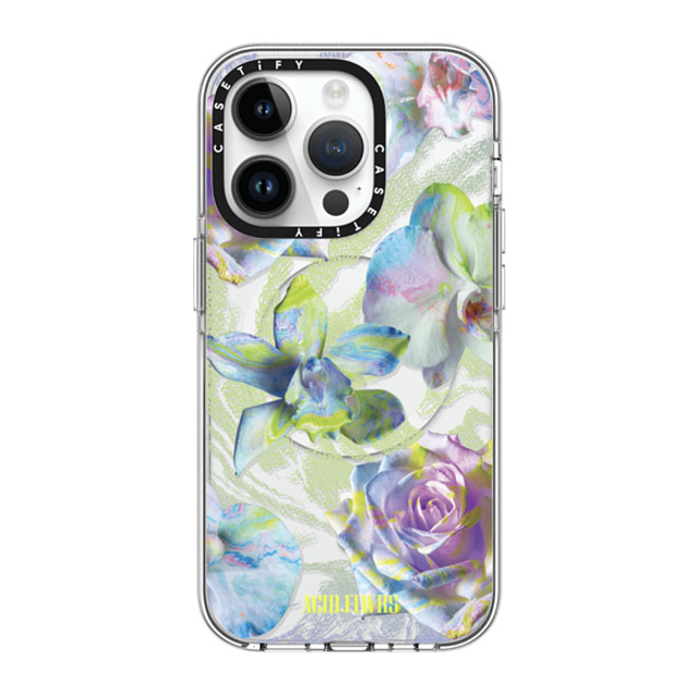 Acid Flwrs x CASETiFY iPhone 14 Pro Case Clear Clear Case MagSafe Compatible NEON GARDEN Acid Flwrs x CASETiFY iPhone 14 Pro Case Clear Clear Case MagSafe Compatible NEON GARDEN